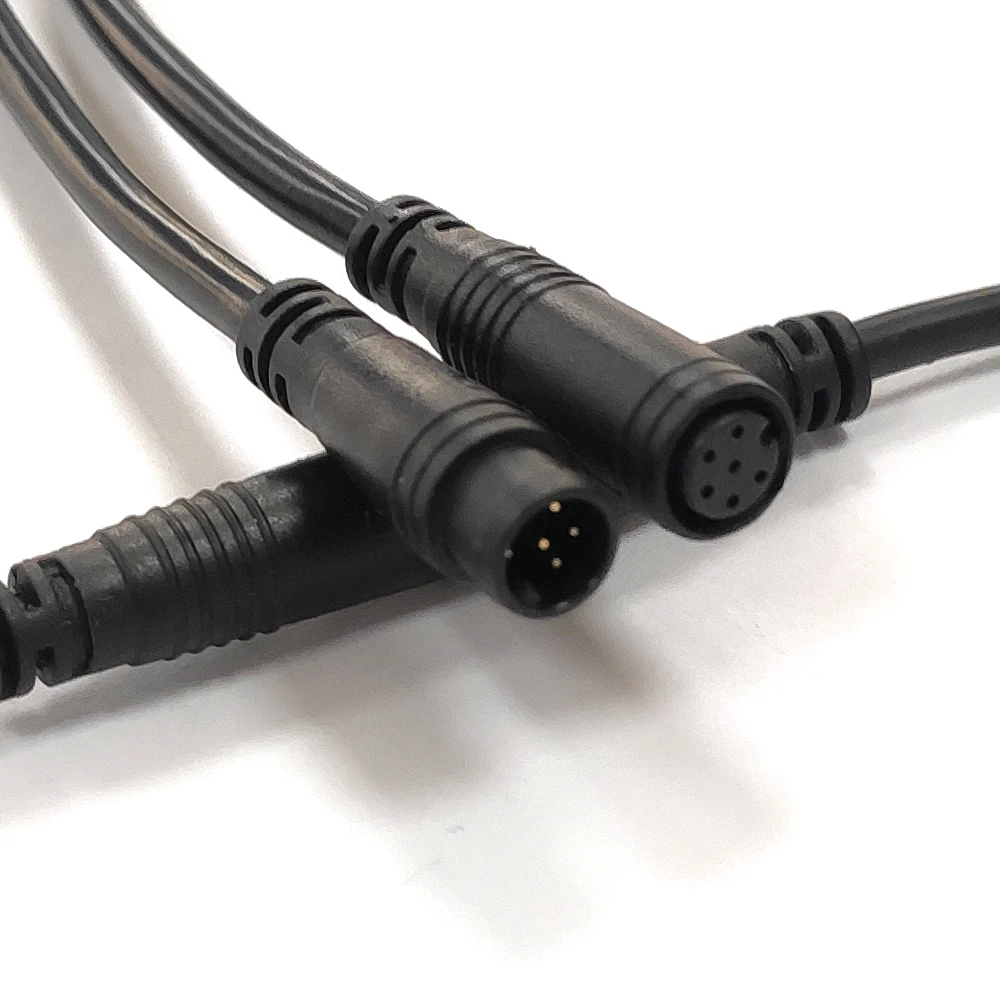 IP65 Waterproof Circular Female or Male M8  Connector Factory 6 Pin Poles Cable Connector