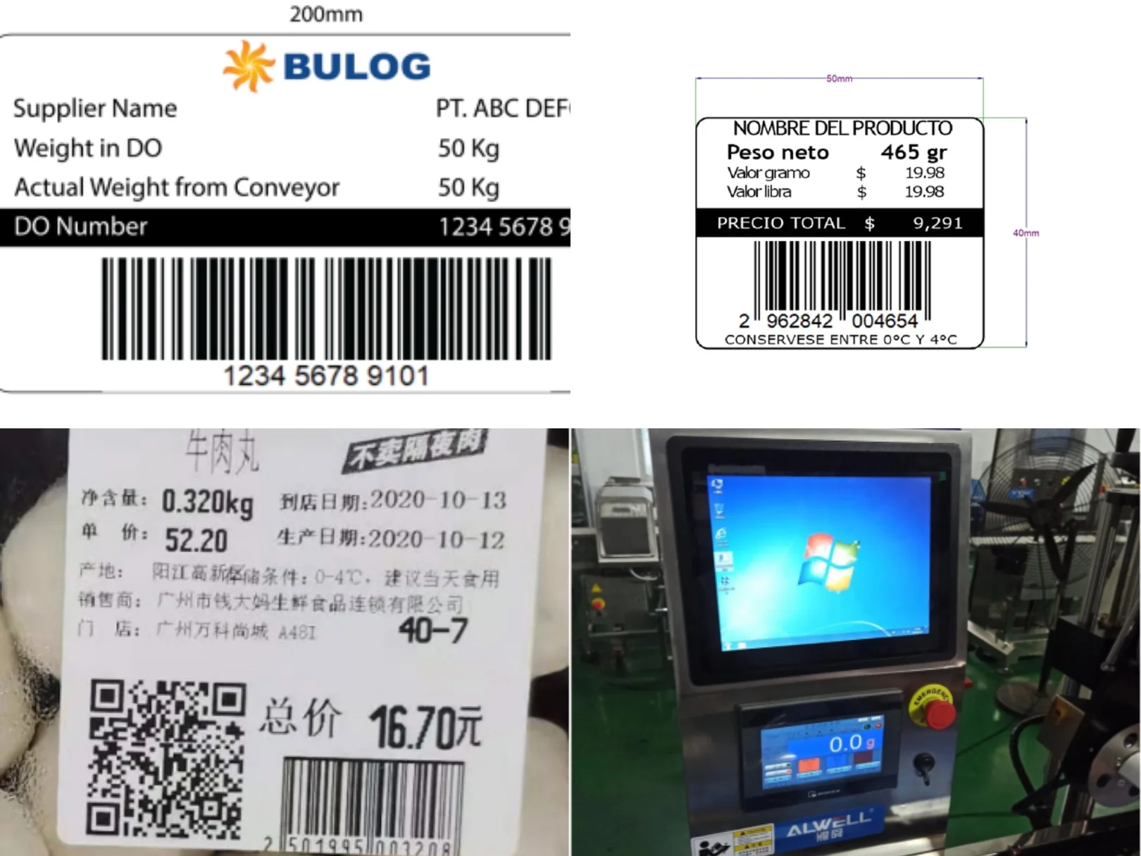 Checkweigher labeling machine RS232 ERP system check weigher printing labeling machine price label printing machine