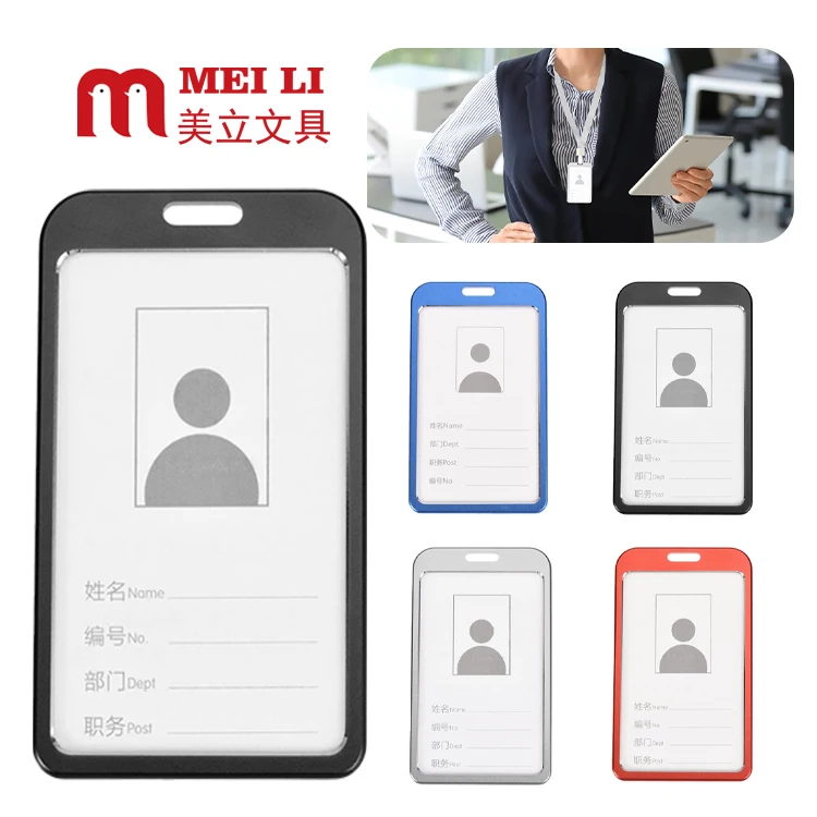 Hot Selling Metal ID Card Holder And Name Badge Holder Cover Customized Fashion Business Card