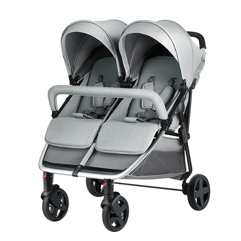 2021 Best Selling Child OEM Folding Good Baby Double Stroller Twins Baby Carriage