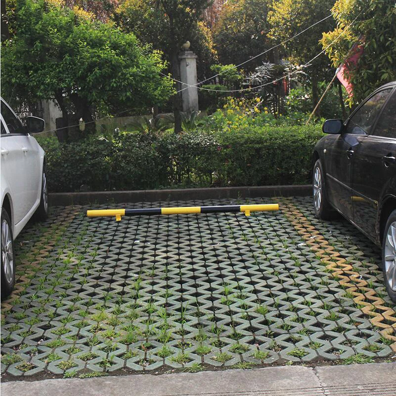 Factory Steel U Beam Metal Steel Car Parking Stopper Wheel Pole Metal   Parking Blocks Spot Bumper 1.8mm Thickness