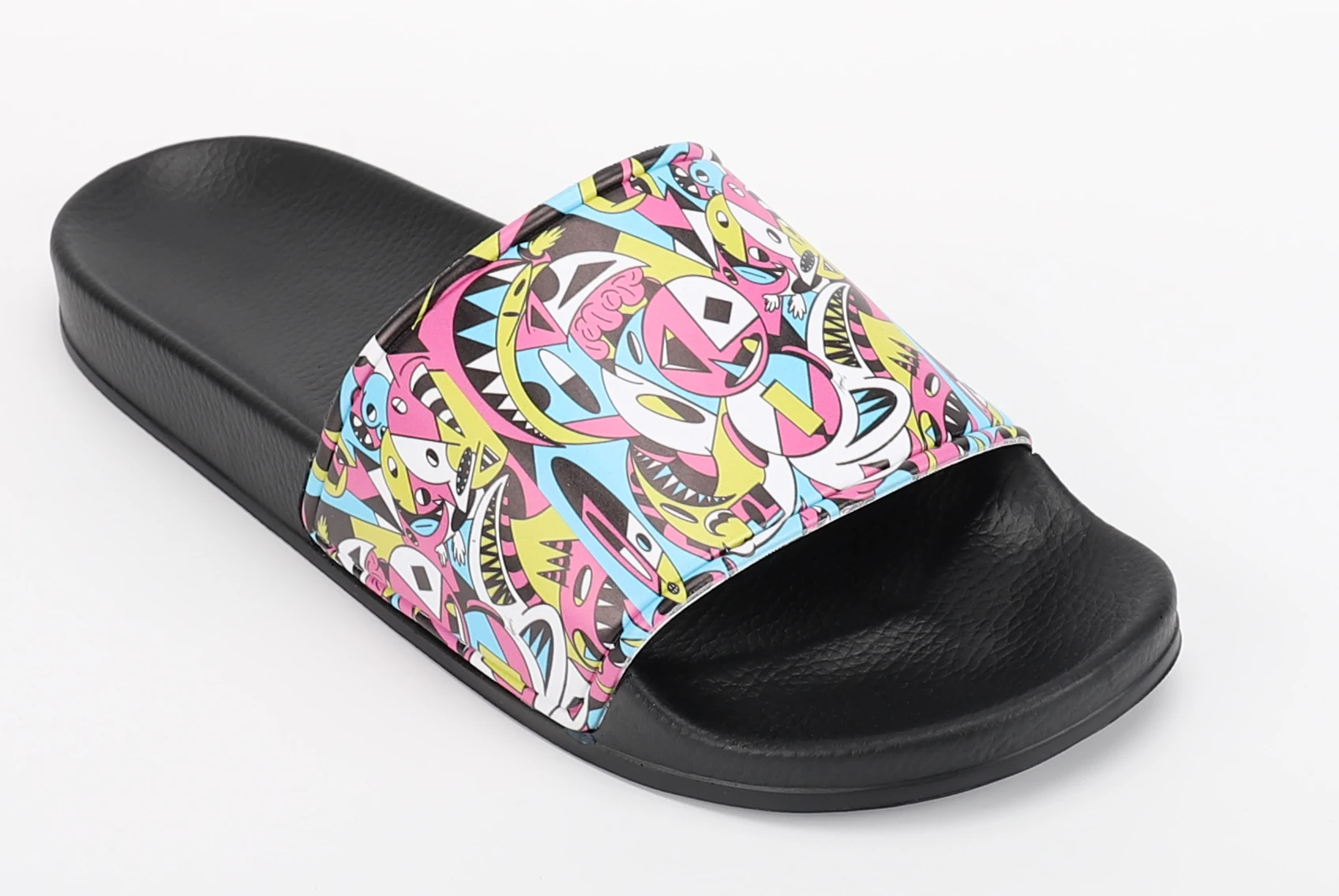 Xsheng New Style Latest Oem Custom Memory Foam Slipper Rainbow Slippers Memory Foam Slipper Turkey Luxury Slide Sandals  For Lad