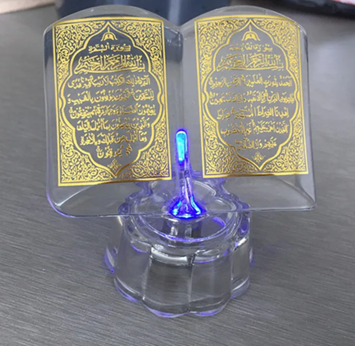 Cheap crystal Holy Quran book glass Bible book for muslim islamic wedding souvenir religious crafts gifts