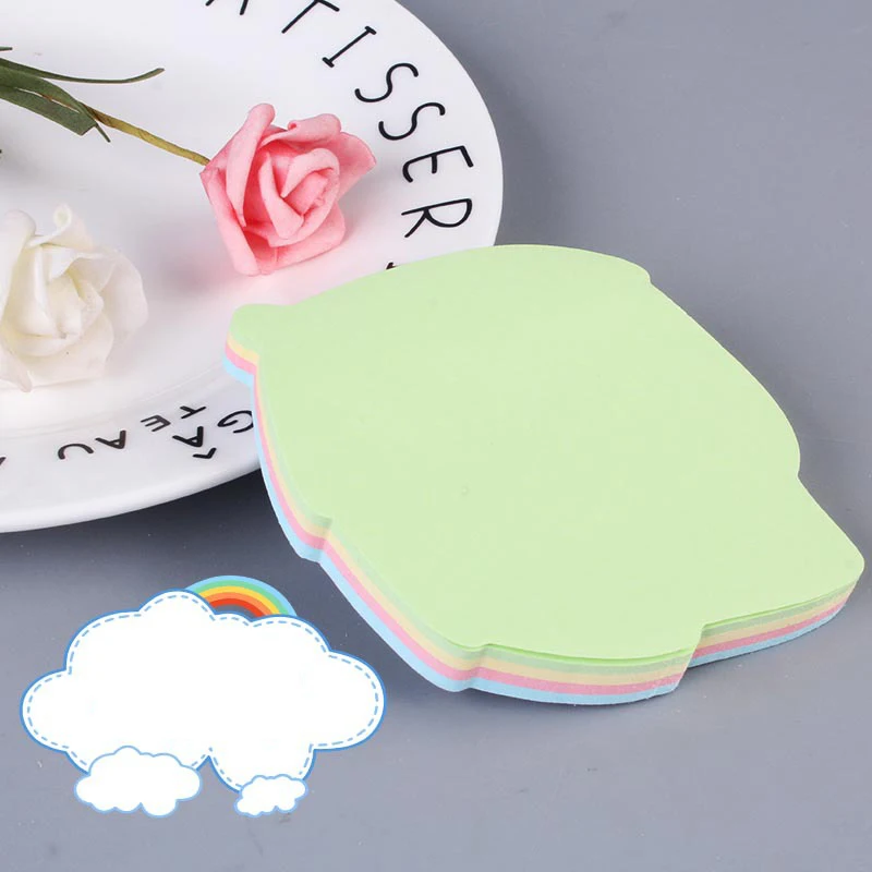 Cute Creative Shape Color Paper N Times Stickers 100 Pages Easy Tear Wall Memo Pad Stickers Sticky Notes