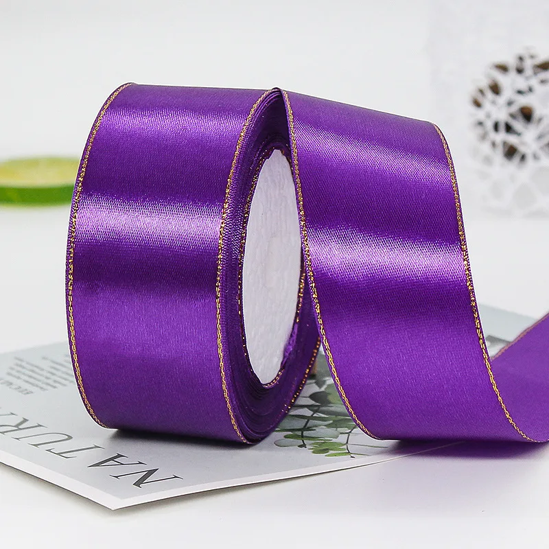 Wholesale Custom 196 Colors 100 Yard Single Face Plain 1 1/2 inch 100% Polyester Silk Satin Ribbons 38mm Phnom Penh ribbon