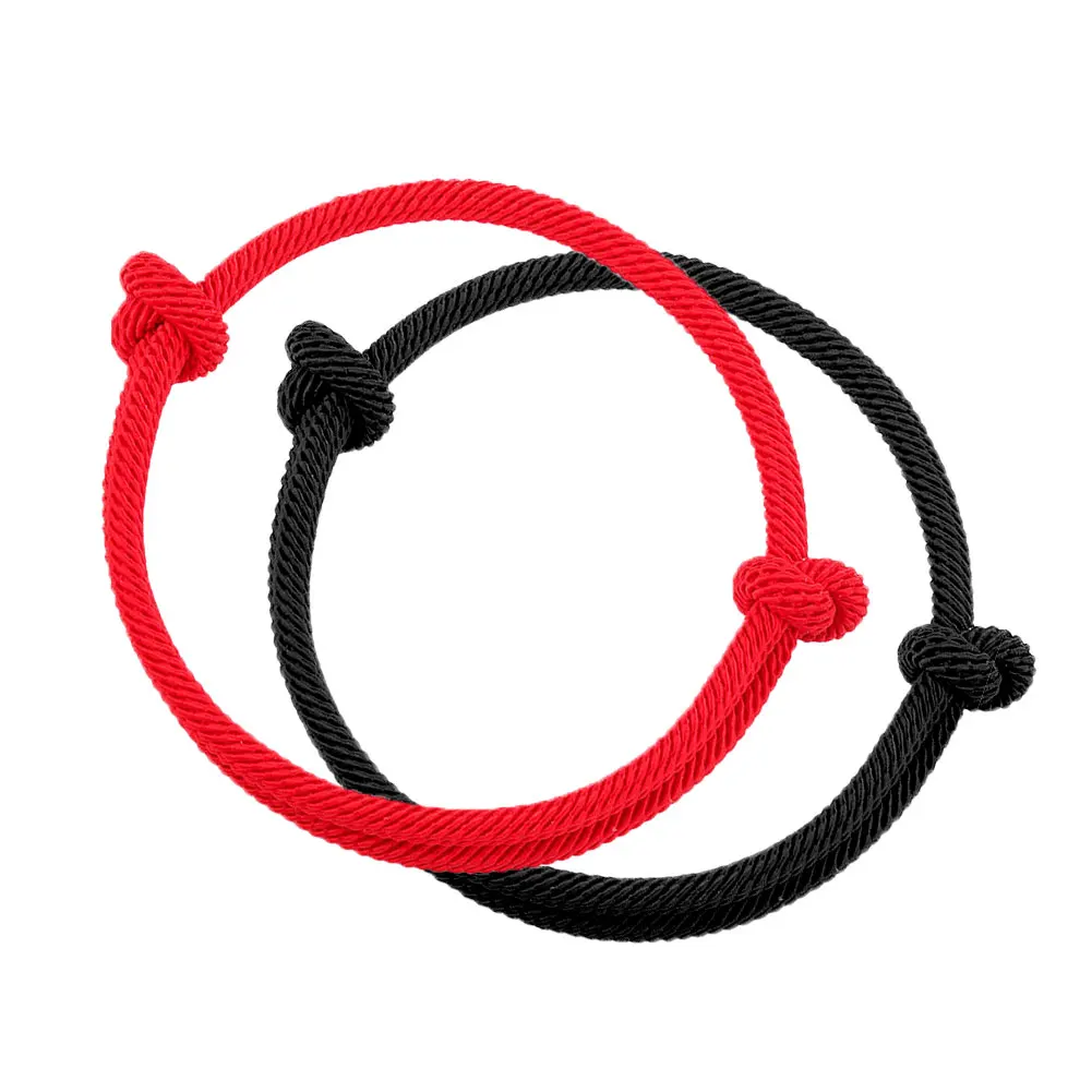 Adjustable Lucky Red Rope Chain Thread Bracelet Women Men Handmade Woven String  Couple Bracelet Jewelry Gift