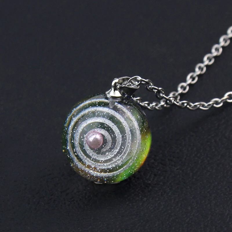  New Design Wholesale Factory Resin Universe Mysterious Grow In The Dark Fashion Gift Infinity Charm