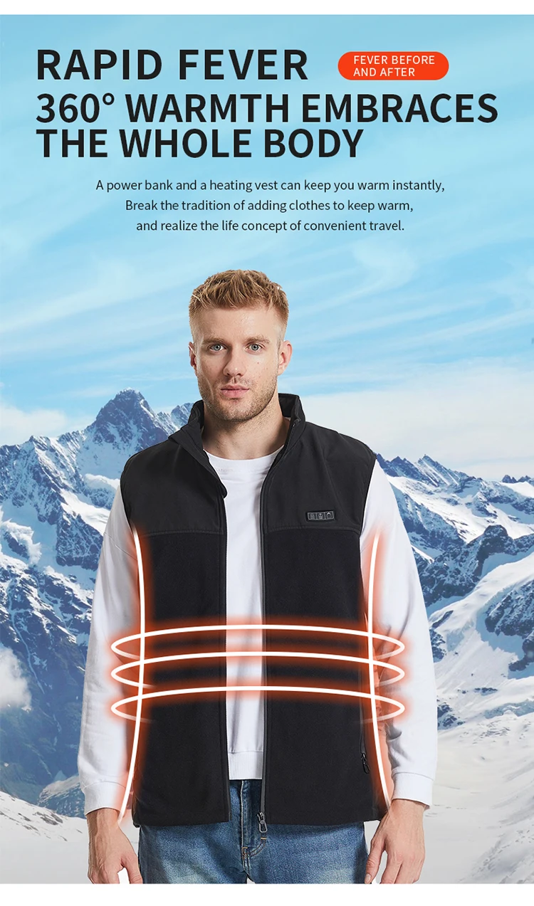 V-neck USB Smart Control Temperature Winter Hunting Heated Vest for Women