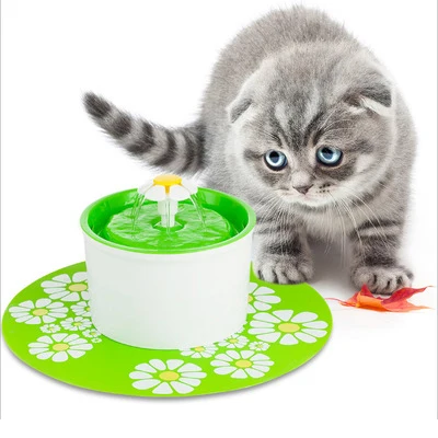New Design Flower Style Automatic Electronic LED 2L Litter pet water dispenser dog feeder Pet Water Cat water Fountain