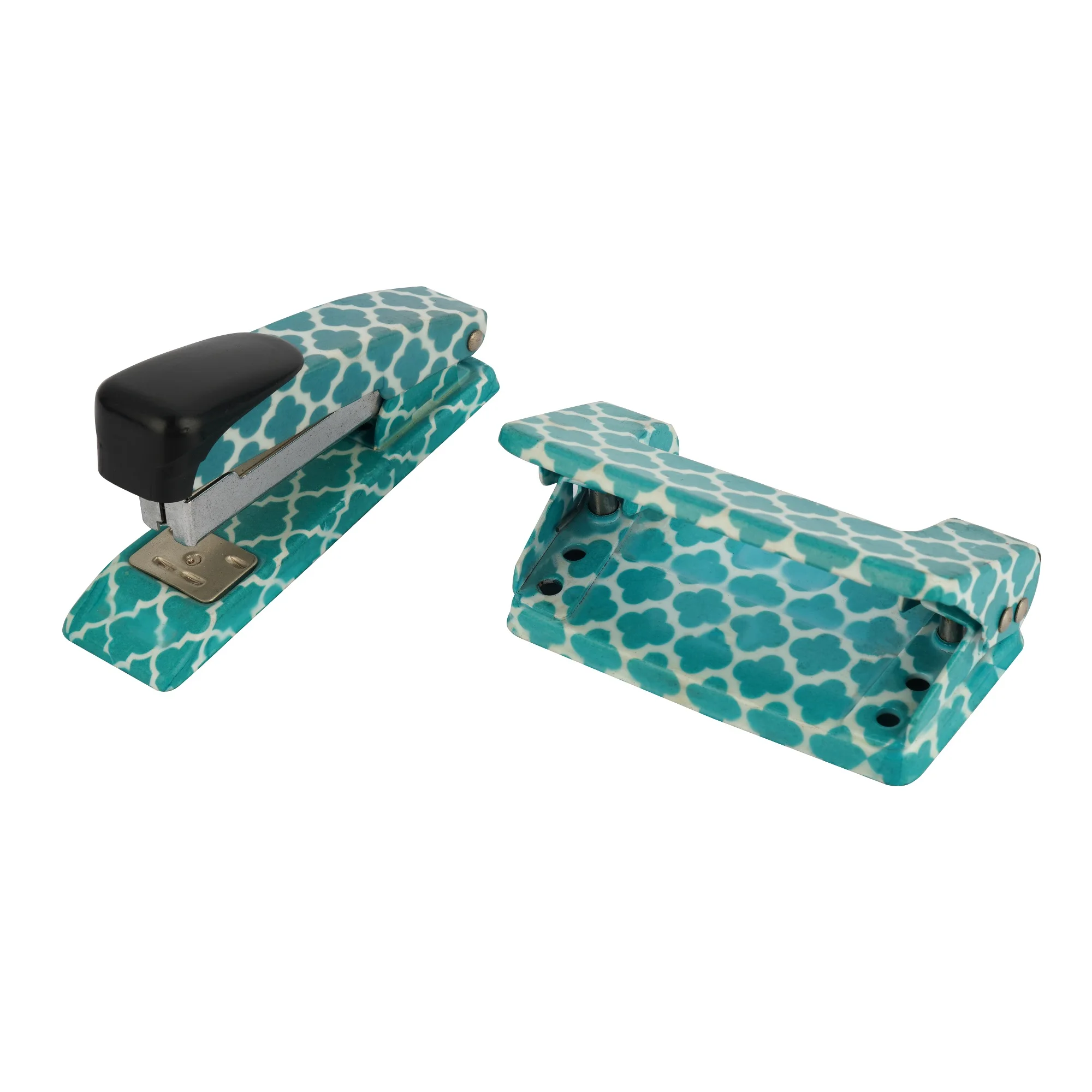 Portable Small Binding Sets School Office Stationery Tools Paper Book Booklet Binding Stapler Hole Punch Machine