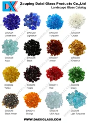 Crushed recycled decorative colored broken sand glass