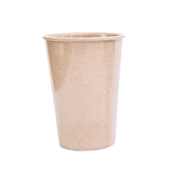 Wholesale custom logo bisphenol free reusable eco biodegradable 12oz coffee cups compostable rice husk cup