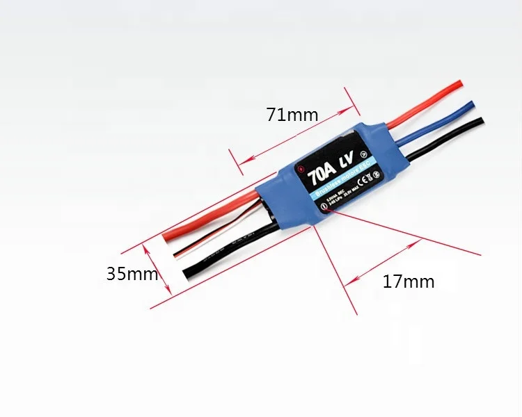 Aircraft motor parts 70a for rc brushless motors esc brushless speed control