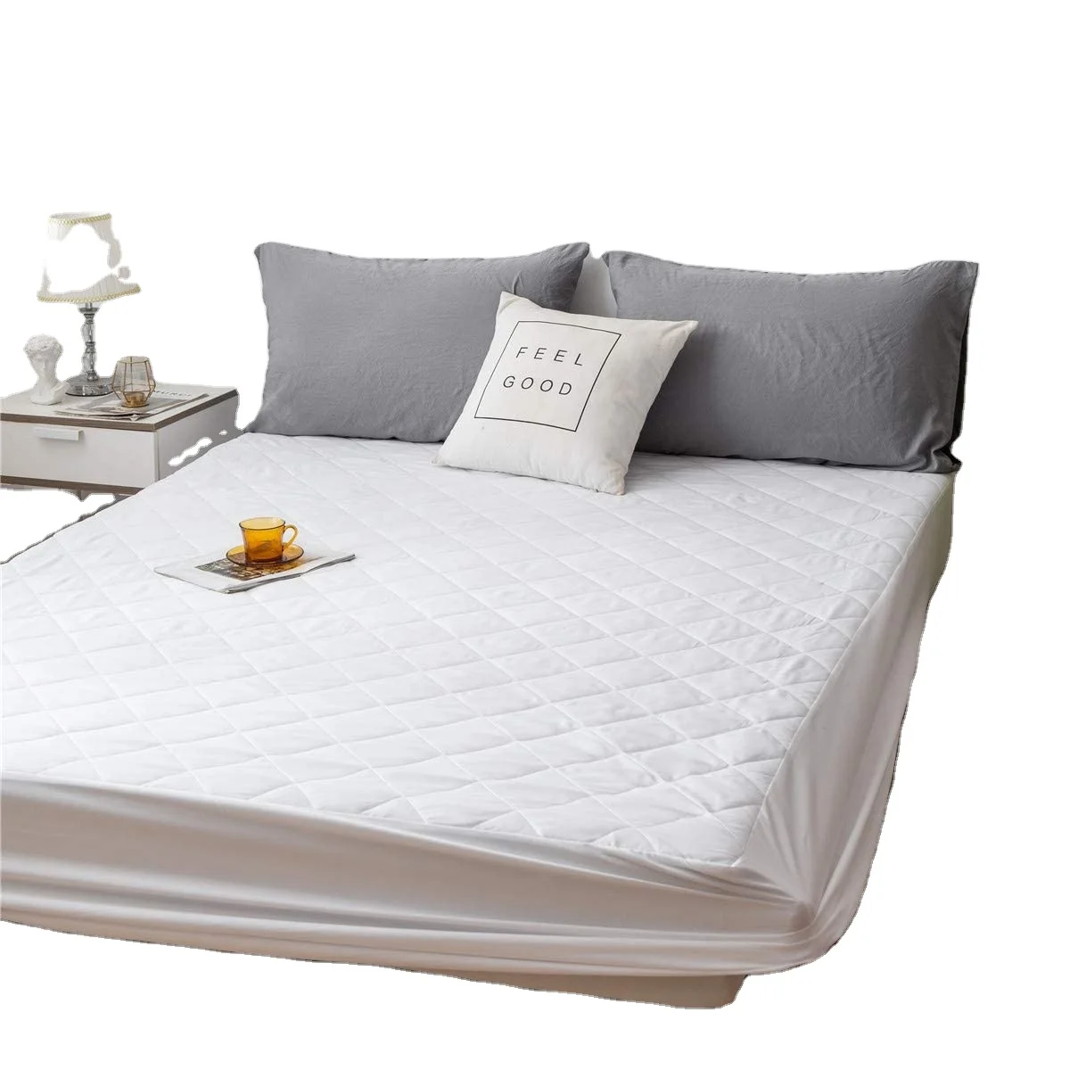 Sleeping Partner King Bed White Feather and Down Mattress Topper/Pad (1600251887800)