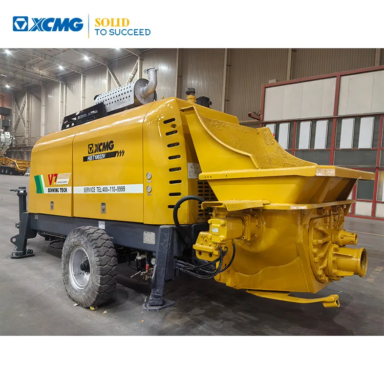 XCMG использованный бетонный трейлер насос машина HBT10022V монтируется бетононасос для продажи