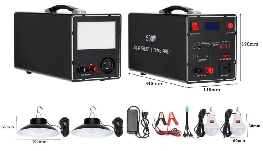 Factory Energy Portable Solar Generator 500W Home Use Solar Power Station 220V Solar Power Generator Energy Portable