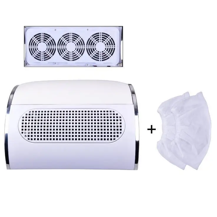 Adjustable speed Nail Dust Collector Vacuum Cleaner 3 Fan 2 Dust Collecting Bags 40W Electric Nail Dust Collector
