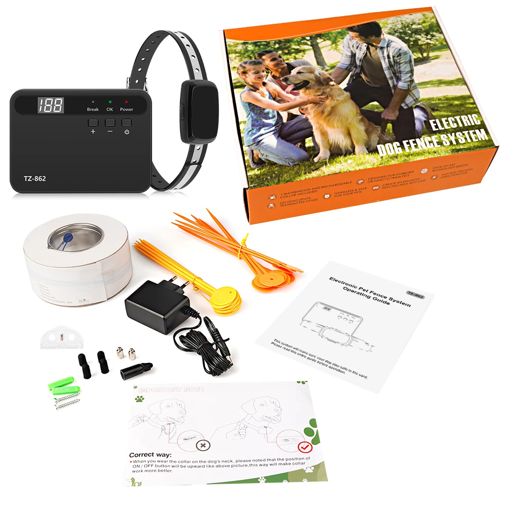 Electric Wired Rechargeable Dog Fence Upgraded Indoor Outdoor Pet Containment System