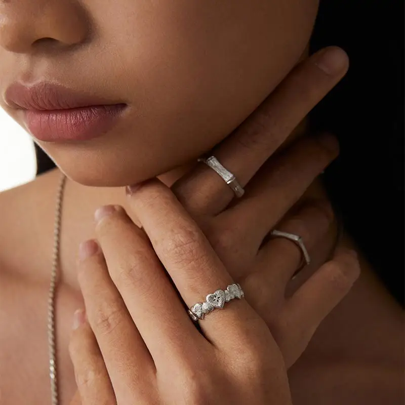 Designed for the Unique - Abrahams Heart Diamond 18K Gold Ring for Couples