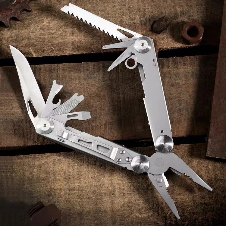 Multi Knife 12 in 1 Stainless Steel Foldable Pocket Multitool Pliers Multi tool With Sheath for Outdoor Survival Hiking Camping