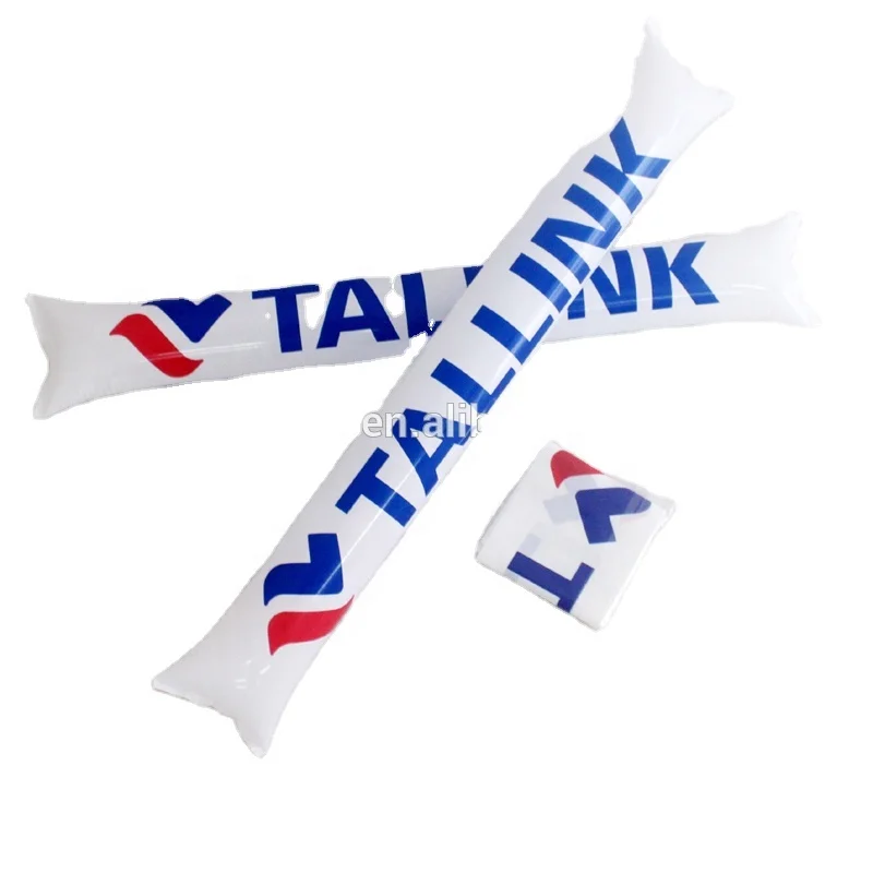 Customized logo world cup cheering items inflatable ballon clapper stick