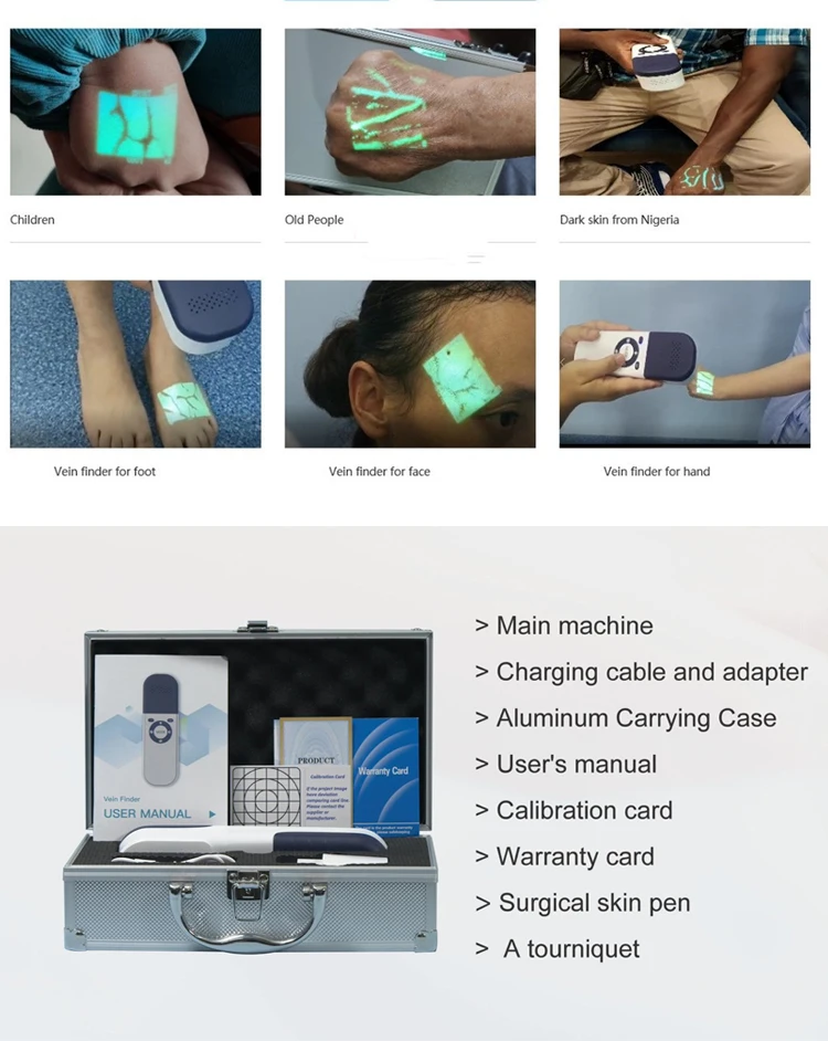 Newest Patient Vein display vein viewer medical portable hand hold vein illuminator infrared portable for finger Vascular