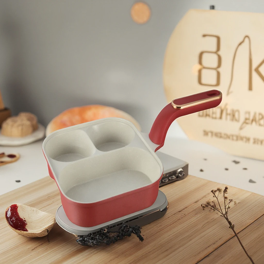 2024 New Style 23CM Square Pancake Saute Pan for Cooking Pancakes and Other Dishes