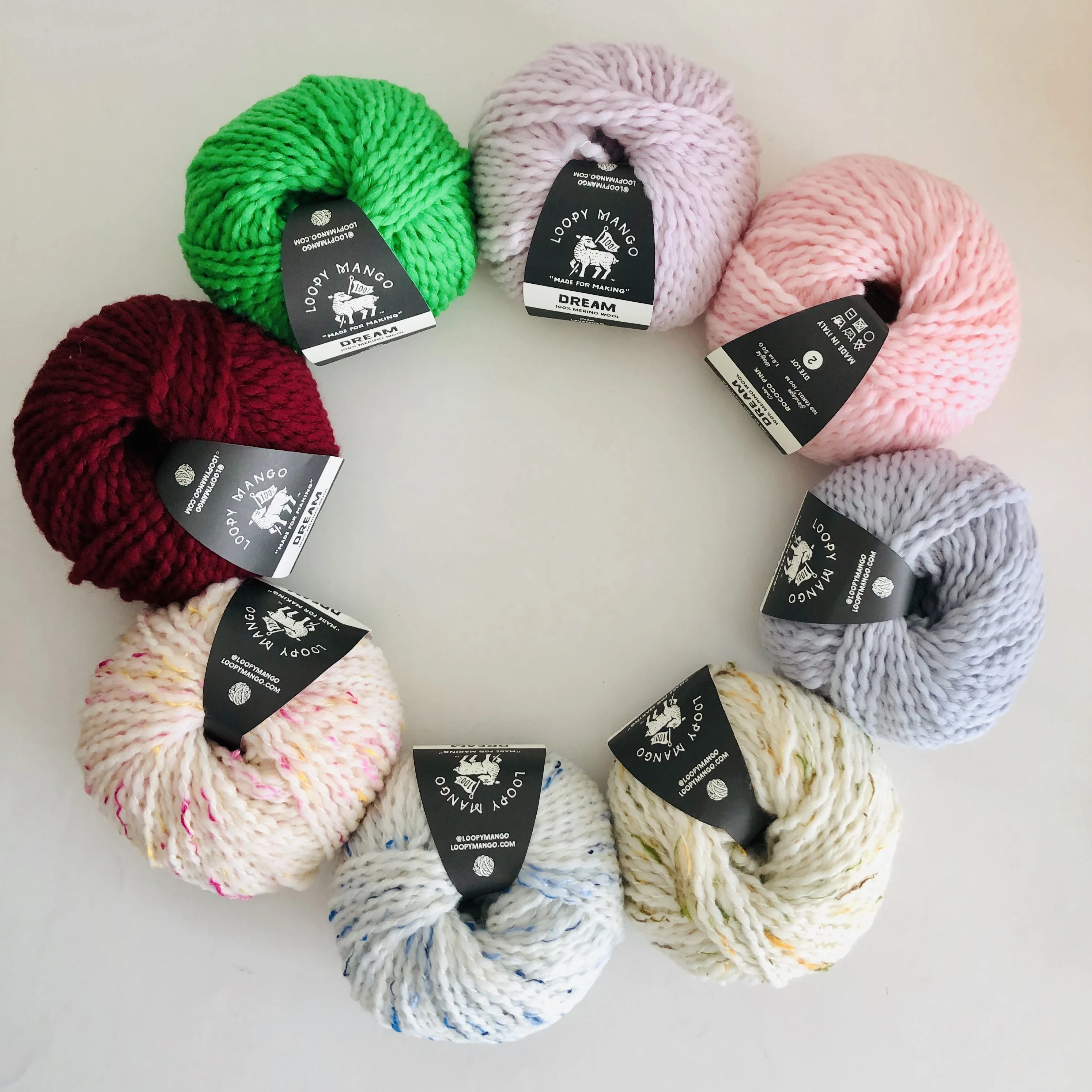 Loopy Mango merino worsted Yarn 100% Merino Chunky Wool Yarn soft and warm Handknitting Yarn