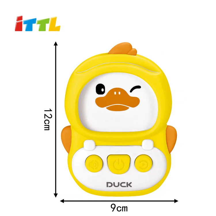 Little cute duck card early education toys automatic broadcast reading machine  with 112 double-sided English cards for kids
