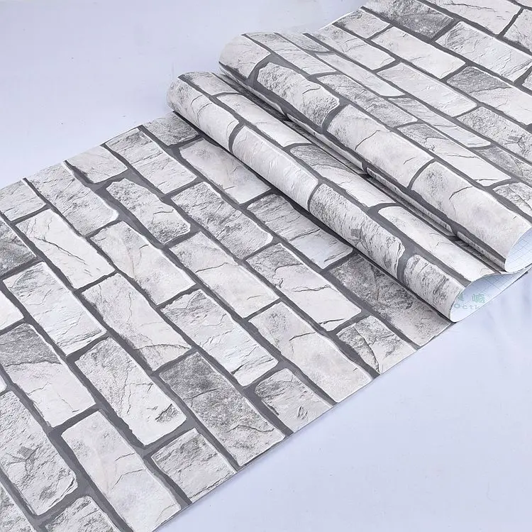 Modern Papier Peint Decoration Interieure 3D Wallpapers Self Adhesive Bricks Pattern Wallpaper Rolls