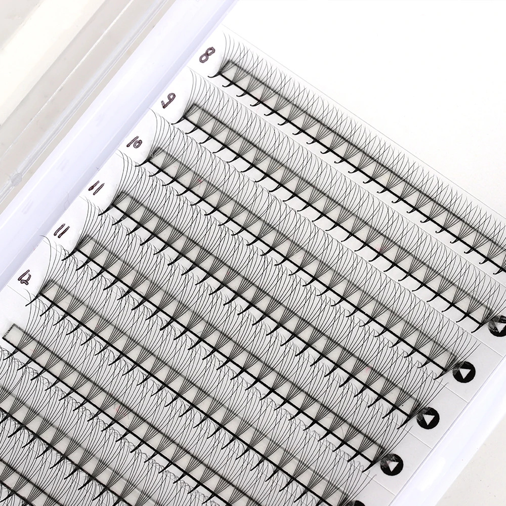 SP EYELASH Narrow Pre Made Fan 3D 7D 10D 0.05 0.07mm mix Pointed Base Premade Fans Wholesale OEM Large Tray Volume Promade fans