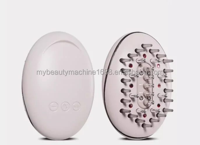 Professional anti-hair loss 650nm red light treatment brush electronic diode laser hair growth comb