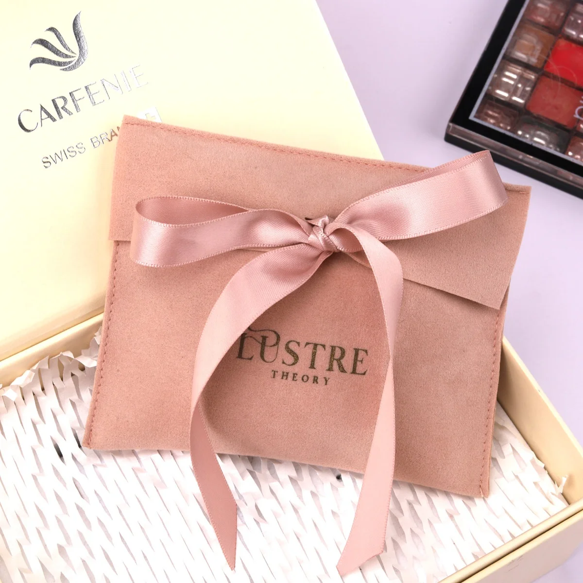 Custom Logo Printed Luxury Faux Velvet Envelope Pouch For Jewelry Flap Envelope Velvet Velvet Bag