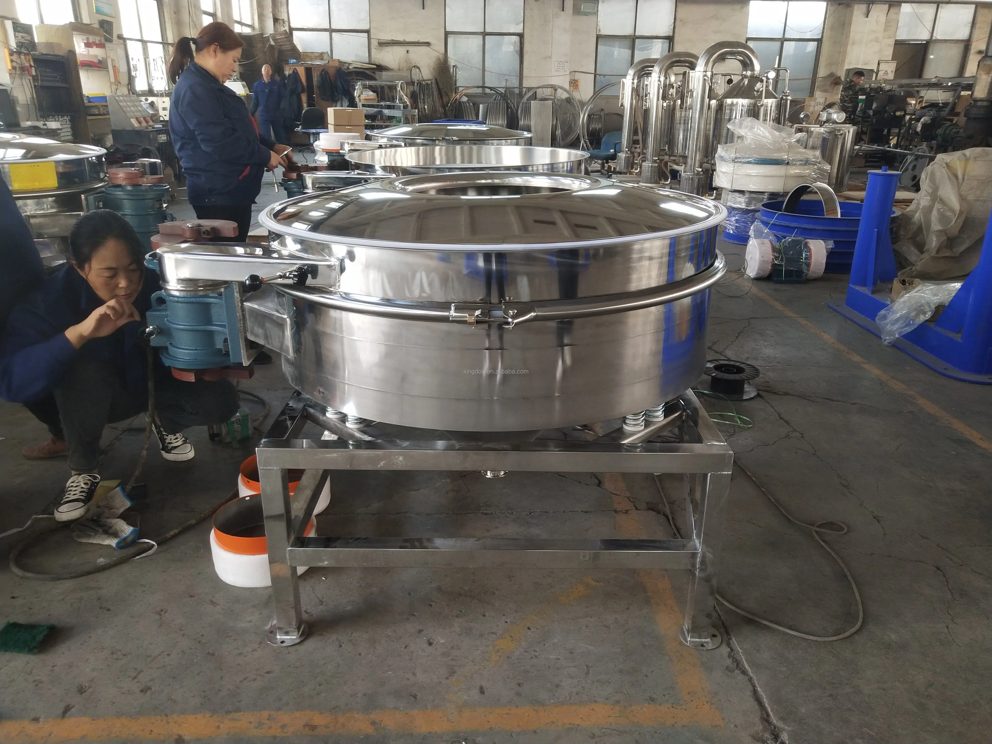 Rotary vibrating sieve machine epoxy powder resin vibrator screen sieve separator shaker talc mica screening machine