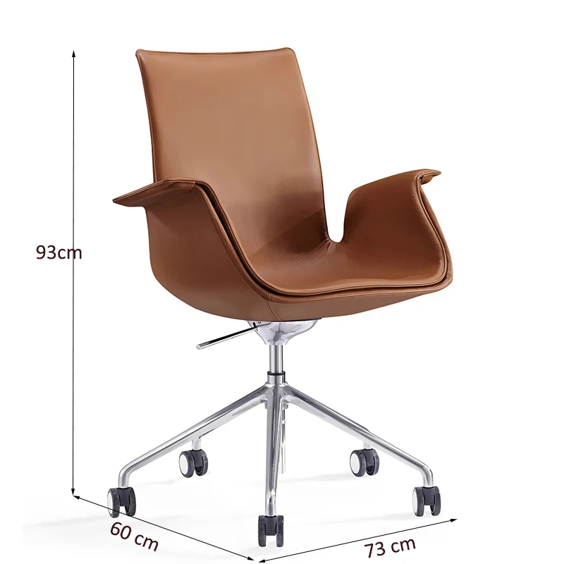 Factory Direct Best Quality Modern Minimalist Single Seat Leather Leisure Chair with Backrest and Armrest for Home Office Chairs