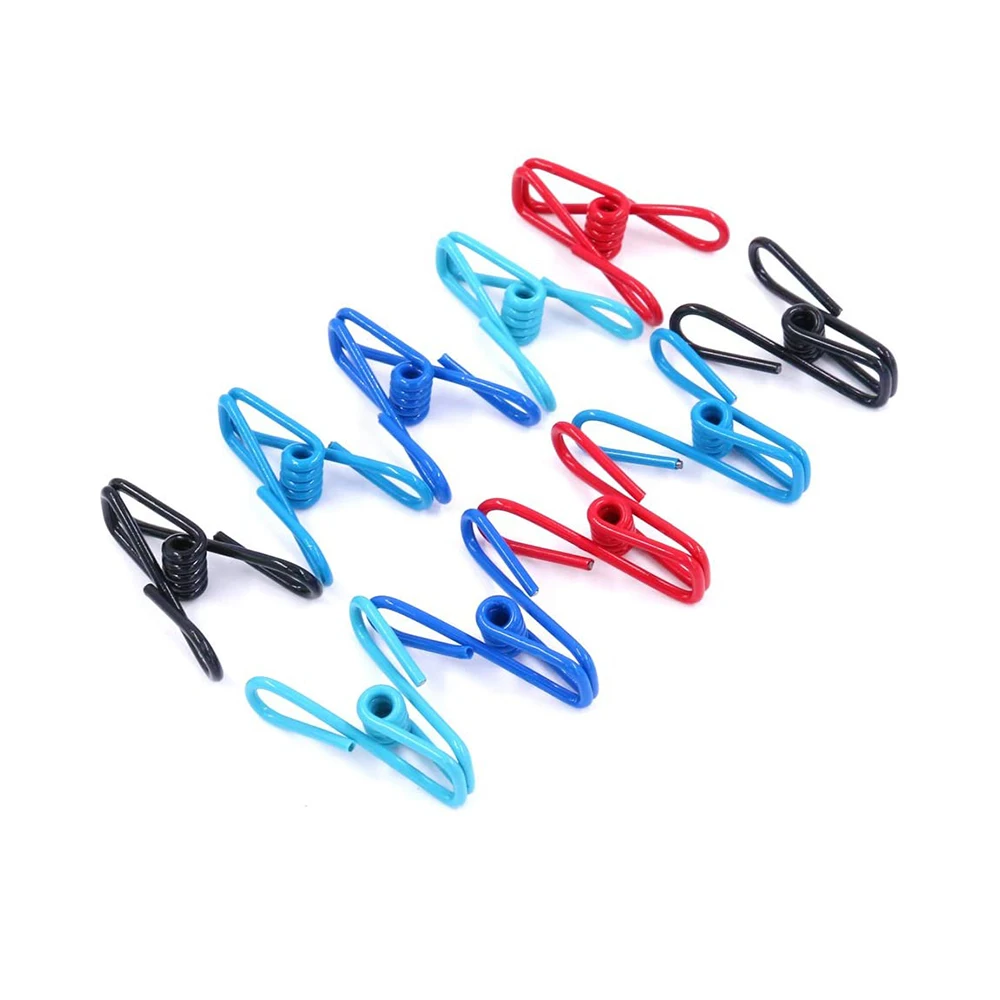 5.5CM Clothes Multi-Purpose Hanging Clips Hooks Metal Wire Clip Windproof Clothespin Metal Clips