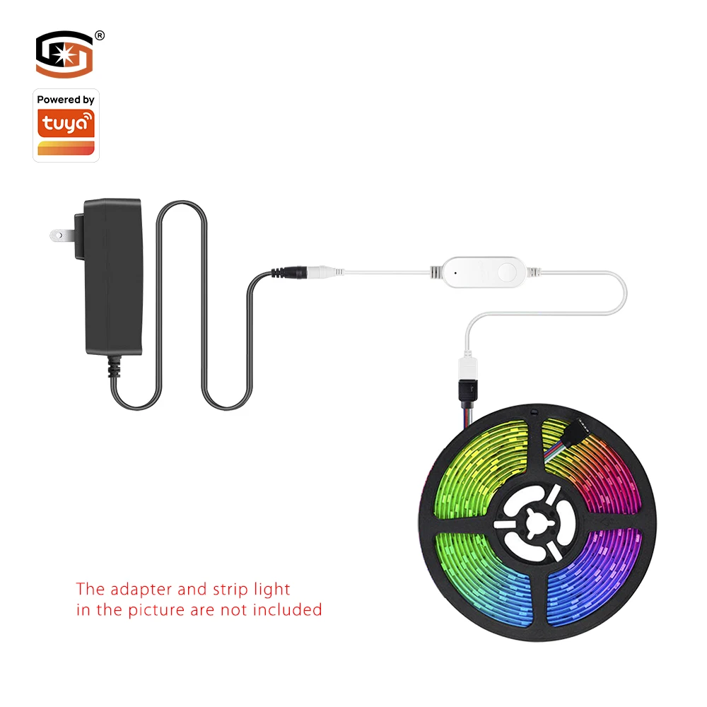 Wi-Fi Smart Controller Connect Magical Rope RGBIC Tape Lights Hotel SaaS SMD DC12V 5M Led Strip Light