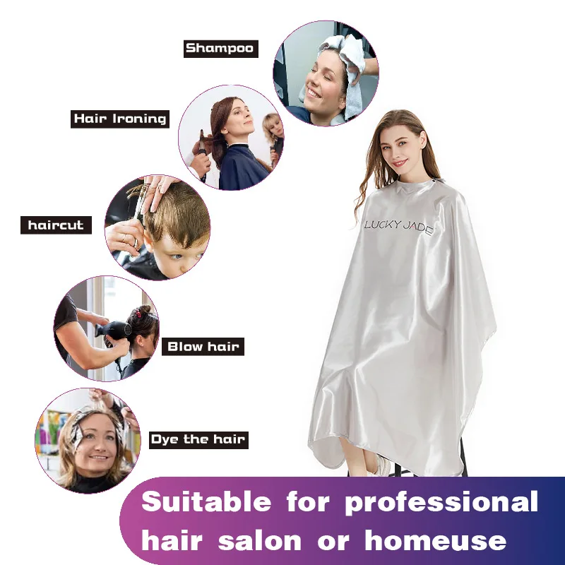 New Arrival Professional Polyester Hair Salon Capes Cutting Customized Barber Capes With Logo female salon hair accessories 6A