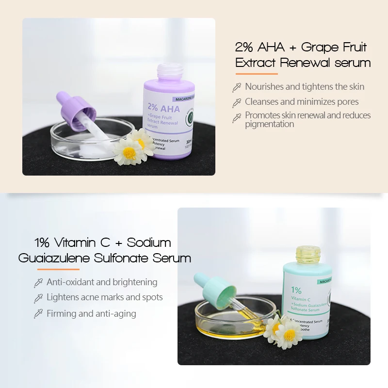 Skin Care Face Serum Private Label Anti-wrinkle Cosmetics Anti Aging Vitamin C Niacinamide Hyaluronic Acid Whitening Serum