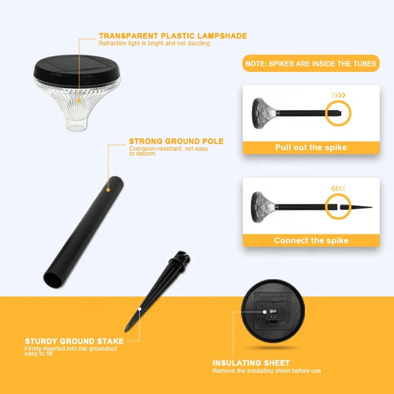 7Color RGB Waterproof Solar Deck Led Lights Outdoor Garden Decorative Solar Battery Street Lantern Outside Christmas Light