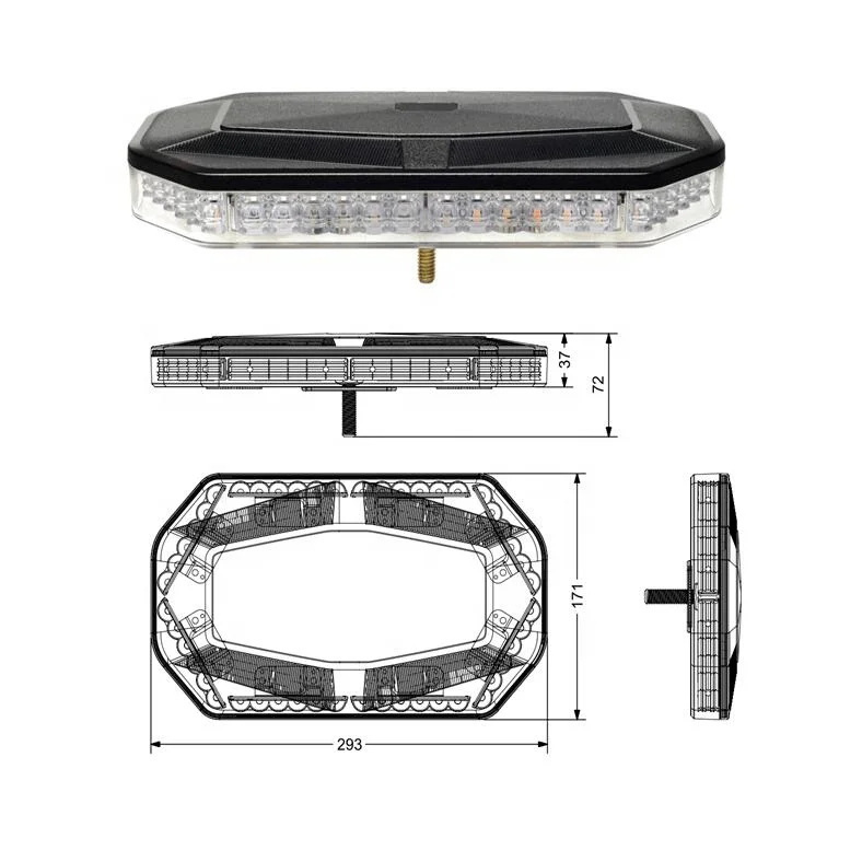 12 24 Volt Led Strobe Warning Light Bar For Car Fire Truck Ambulance Alarm Flashing Light bar