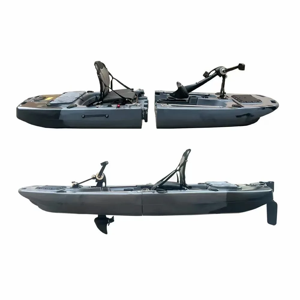 2-Person Double Pedal Sit-On-Top Kayak Modular Hard Plastic Fishing Kayak with Pedal Drive System for Ocean Waters