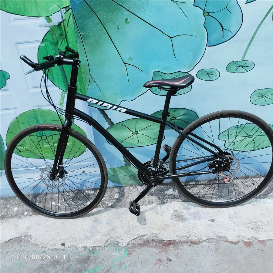 cr mo frame bicicleta straight handlebar 24 speed road bike