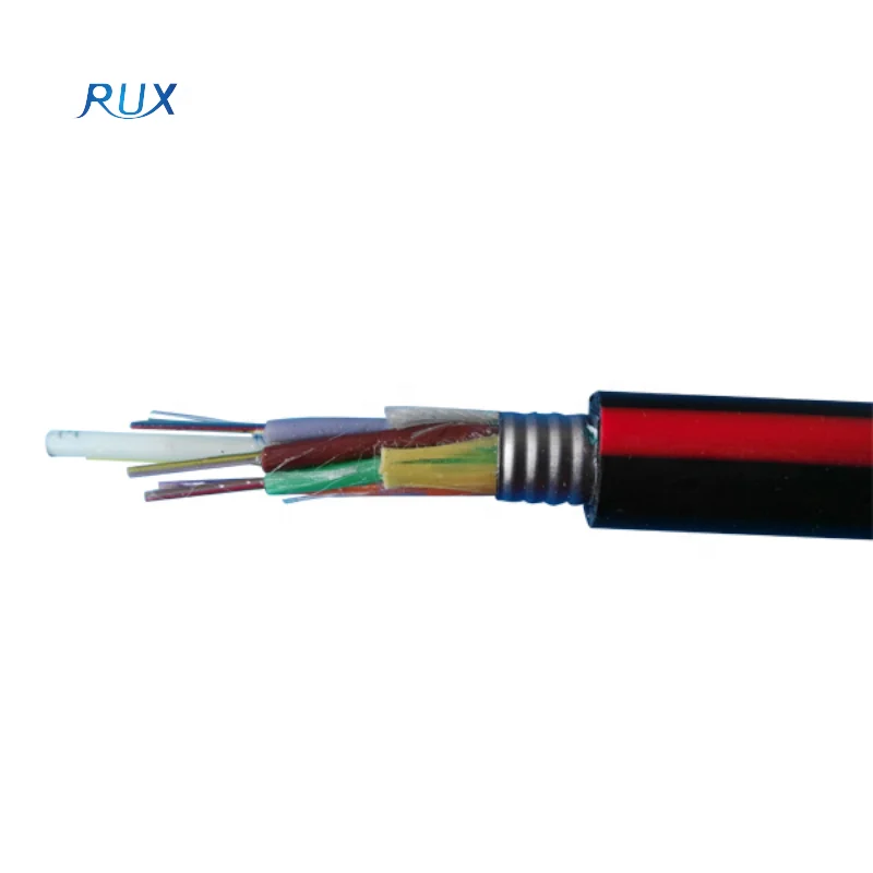 Manufacturer price for 12-288 Cores GYTS Steel tape armored Duct Fiber Cable with G652D fiber