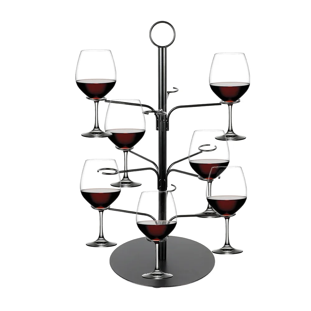 12 Holders high quality metal Wine Glass Flight Tasting Display goblet cocktail glass tree stand