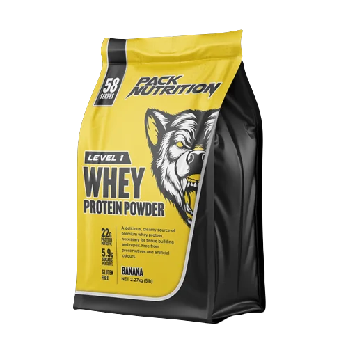 Custom Printed Laminated Plastic Packaging Protein Powder Whey Bags 1Kg 2Kg With Ziplock