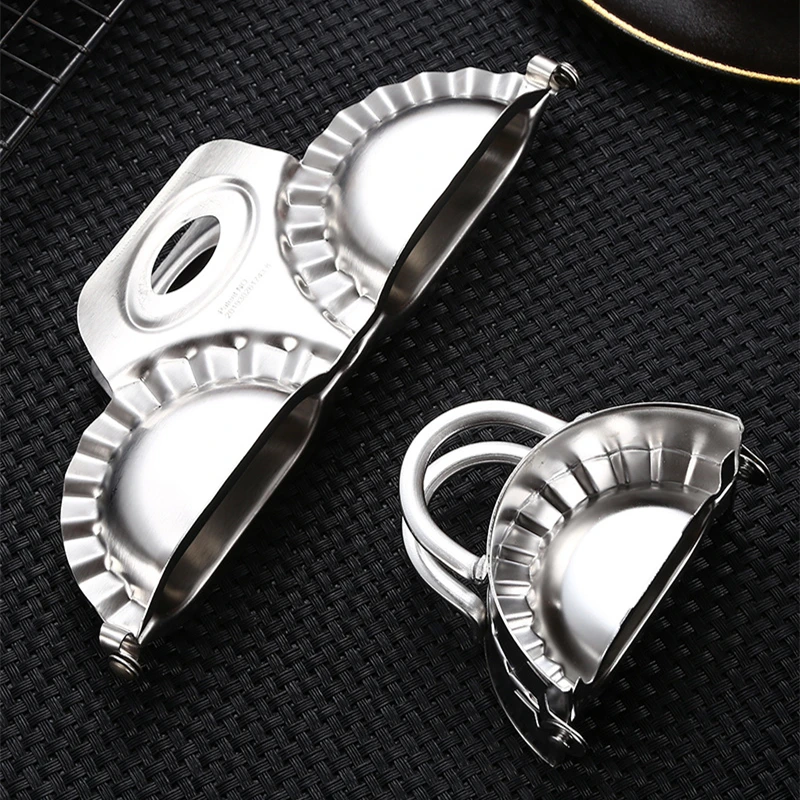 Manjia 304 форма для изготовления пельменей из нержавеющей стали пресс-форма Упаковки Пельменей двойная головка устройство