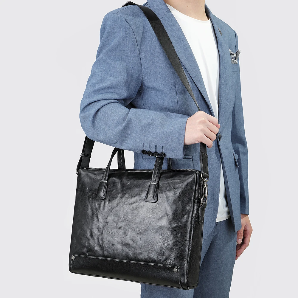 Высококачественный деловой мужской портфель для документов MARRANT, кожаная сумка для ноутбука 15 дюймов, портфель из натуральной кожи для мужчин