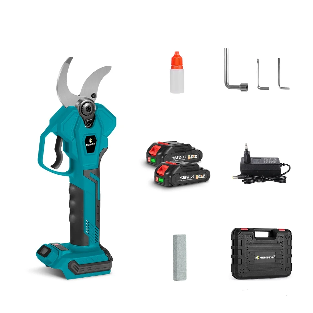 Cordless Level 4 Gear Hand-Held Brushless Lithium-electric Pruning Shears wtih Digital Screen Display for Makita Battery