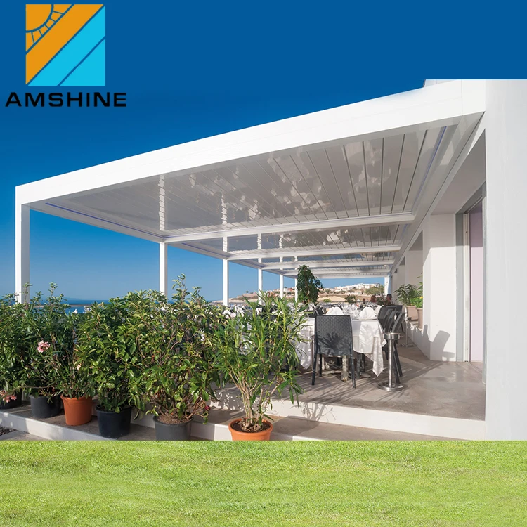 7x4 Easily assembled arches arbours aluminium outdoor pergola bioclimatica with louvers